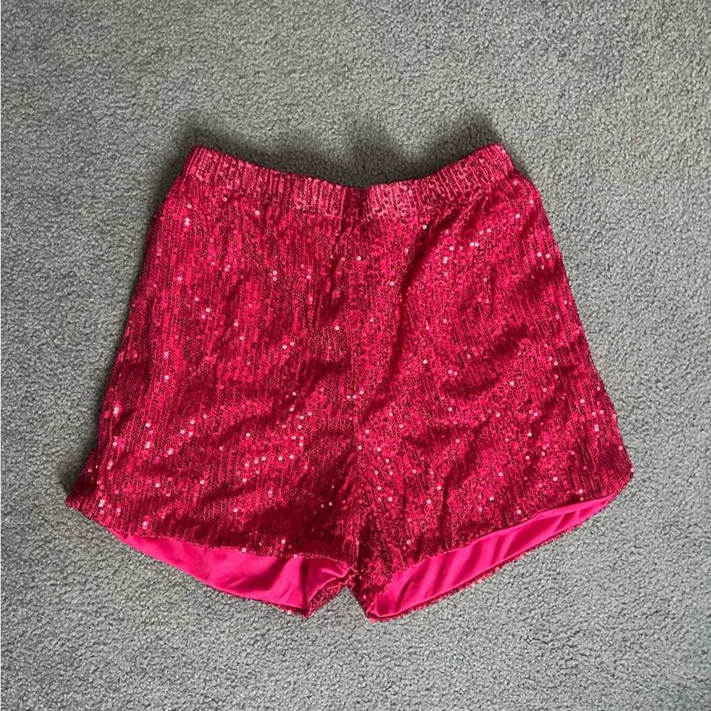 Hot Pink Sequin Shorts